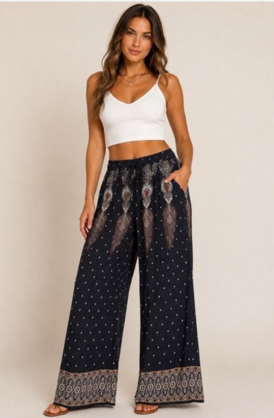 American Eagle Boho Wide Leg Pants